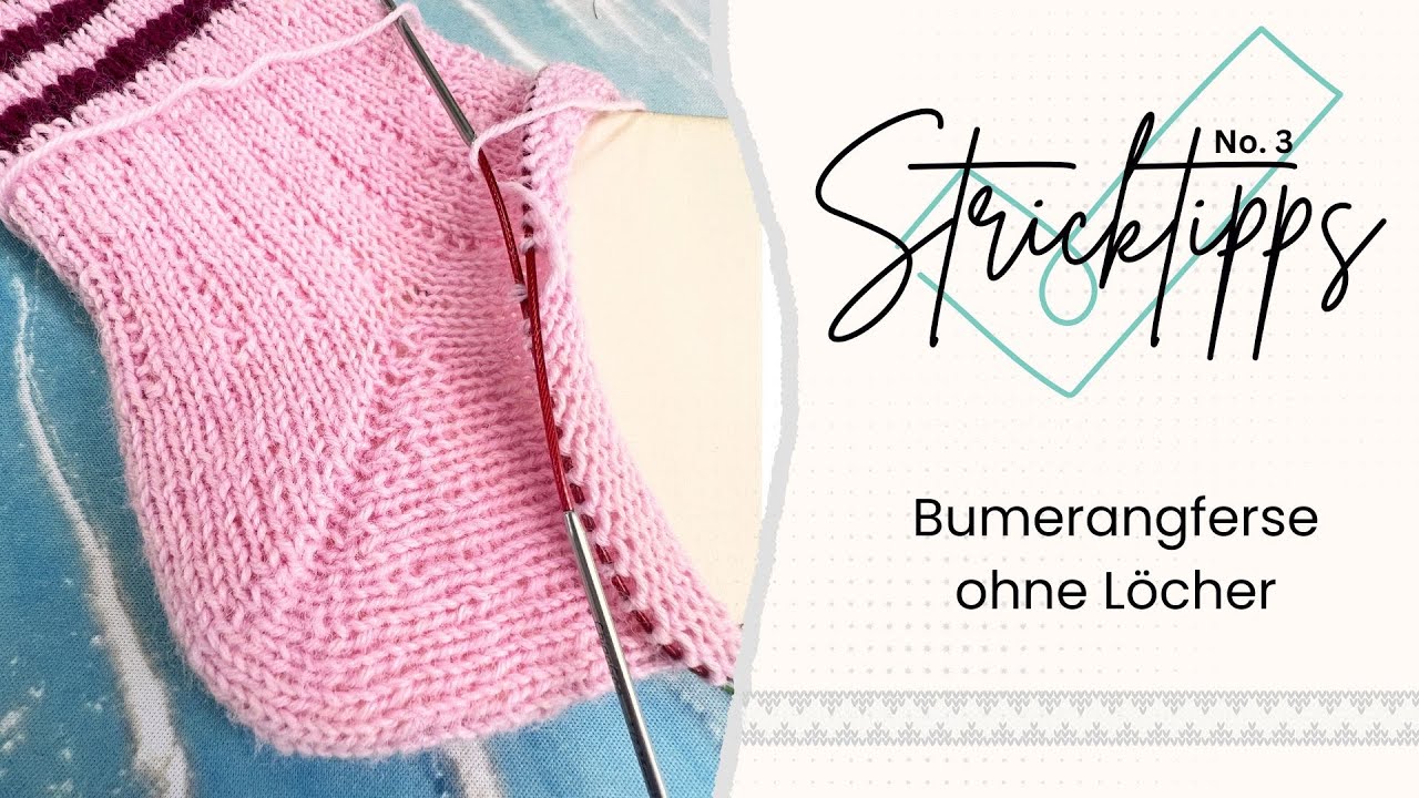 Knit-Ly | Bumerangferse ohne Löcher | German Short Rows | Verkürzte Reihen | Strick-Tipps Folge 3