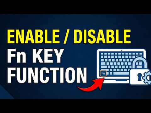 How to Lock or Unlock Fn - Function Key on Laptop (Dell, HP, Lenovo, Asus, Acer)