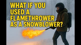What if you used a flamethrower as a snowblower?