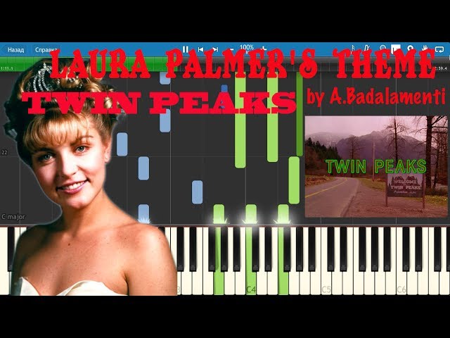 TWIN PEAKS -  LAURA PALMER'S THEME (Piano tutorial,Synthesia) by A.Badalamenti