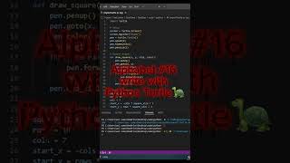 Alphabet #16 write with Python Turtle🐢 #python #coding #program #beginners #alphabet #codecool