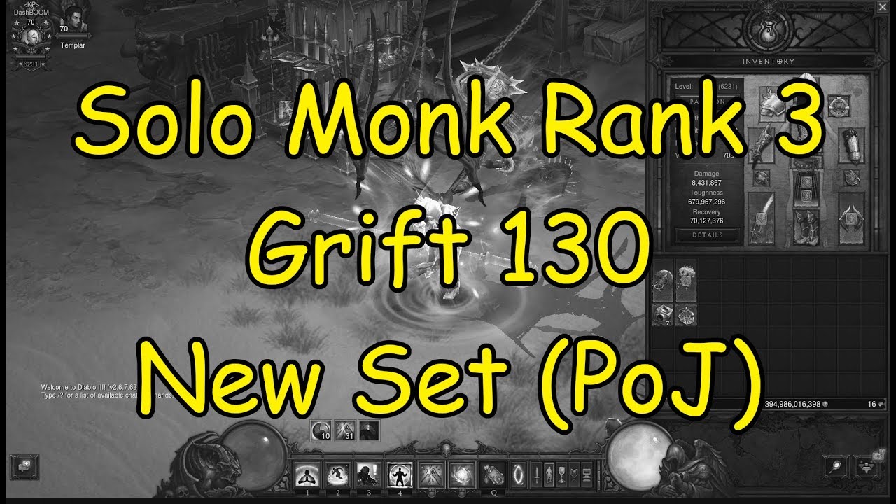 Solo Monk Rank 3 Grift 130 New Set (PoJ)