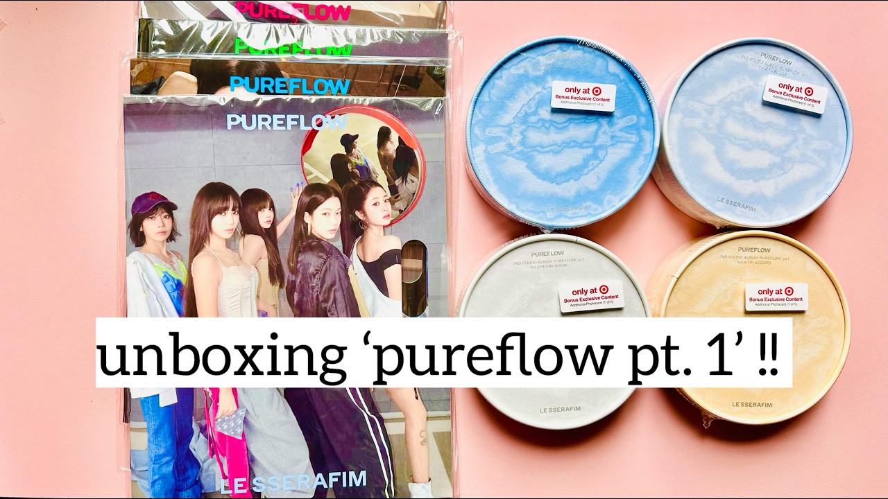 ⋆˙⟡ unboxing le sserafim 'pureflow pt. 1' ♡ target exclusive +