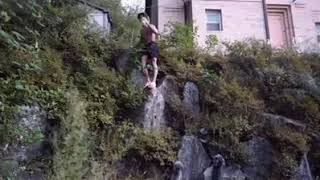 Hot korean muscle hunk in public