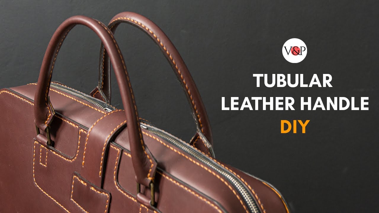 How to Make a Template for a Tubular Leather Handle - YouTube