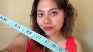 ASMR measuring your face :p up-close personal attention