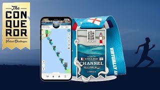 VIRTUAL RUN | The English Channel FULL REVIEW Challenge #1 | The Conqueror Challenges App Review screenshot 1