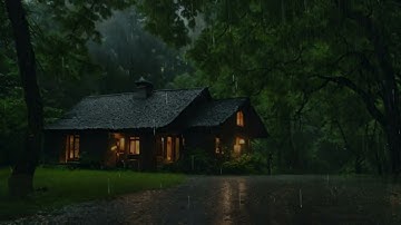 Relaxing Sound of Rain Forest Puddles 2 Hours / Light Rain and Rain Drops Falling From Trees