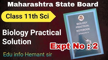 Class 11th Sci ||Biology Practical Solution||Expt No 2 -To observe mitochondria in onion peel cells.