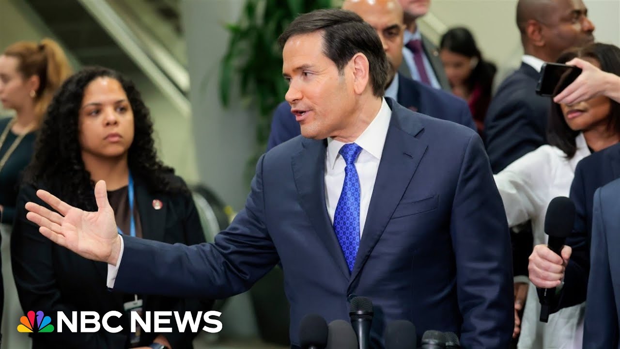 Rubio addresses military action in Iran while on Capitol Hill to brief lawmakers