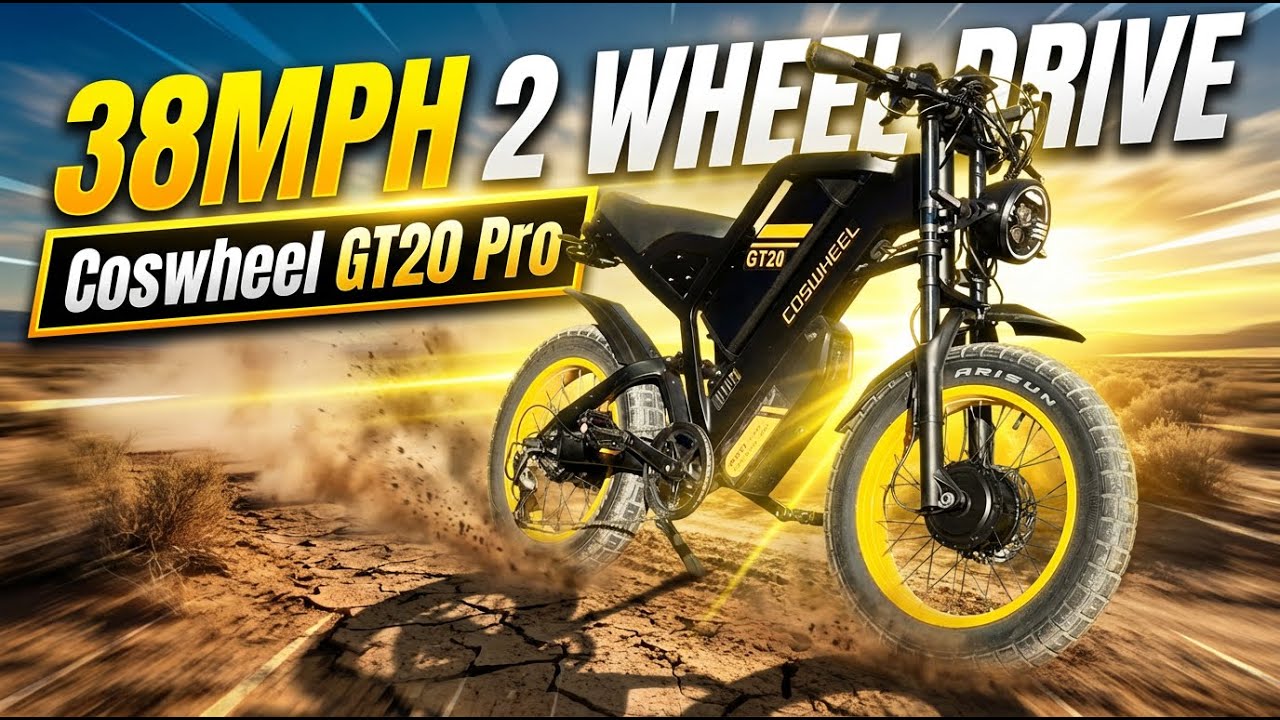 Vélo électrique Fatbike | COSWHEEL GT20 | 1000W | V-max 25 km/h | Auto