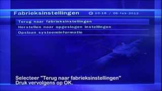 Ontvanger terug zetten naar Fabrieksinstellingen screenshot 4