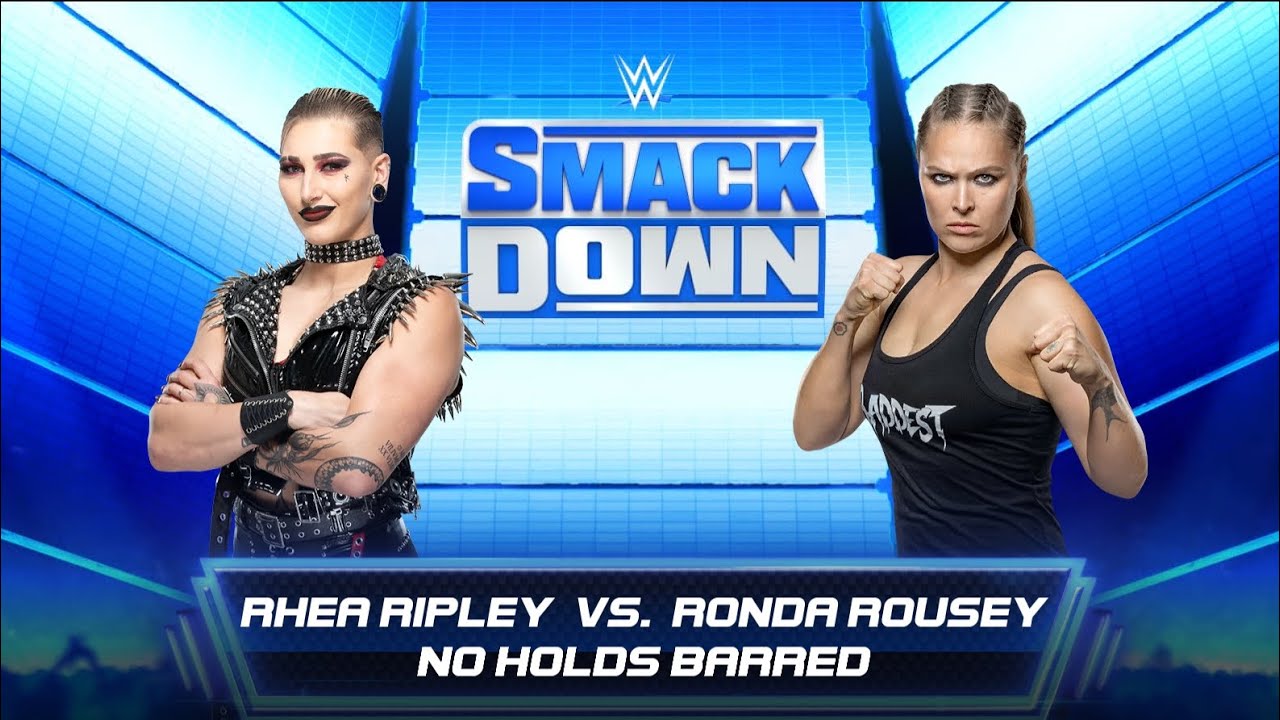 RHEA RIPLEY VS RONDA ROUSEY IN A NO HOLDS BARRED MATCH (WWE2K22) - YouTube