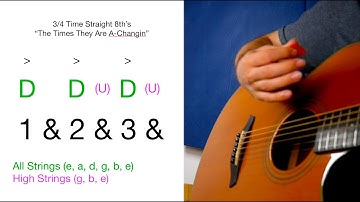 Strumming Patterns In 3/4 Time - Beginner Strumming Lesson