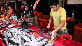 Fresh Fish Market in Kota kinabalu | Night Market in Malaysia