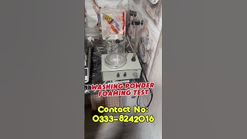 Washing Powder Foaming Test in Laboratory | Quality Testing Explained