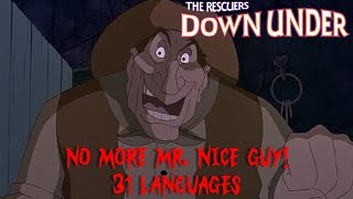 The Rescuers Down Under - No More Mr. Nice Guy One Line Multilanguage 31 Languages