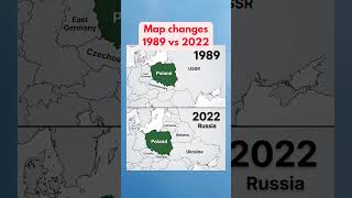 How Poland’s Neighbors Changed: 1989 vs 2022 #europe #map