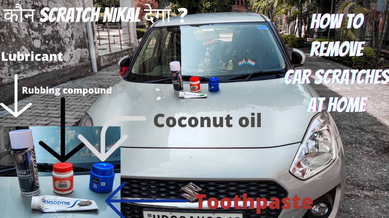 How to remove car scratches at home in 10 Rs Hindi Harshit Arya YouTube