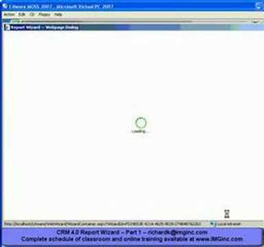 CRM 4.0 Report Wizard - part 1
