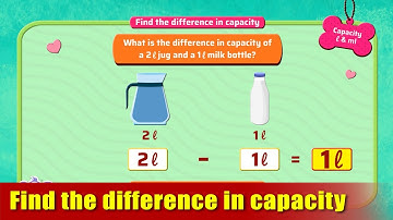 G3 - Module 23 - Exercise 4 - Find the difference in capacity | Appu Series | Grade 3 Math Learning