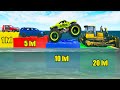 Cars Descend to Lowest Water Level - Beamng drive