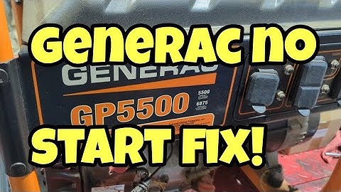 Generac GP5500 generator no start repair.