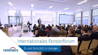 Remmers Internationales Fensterforum 2022