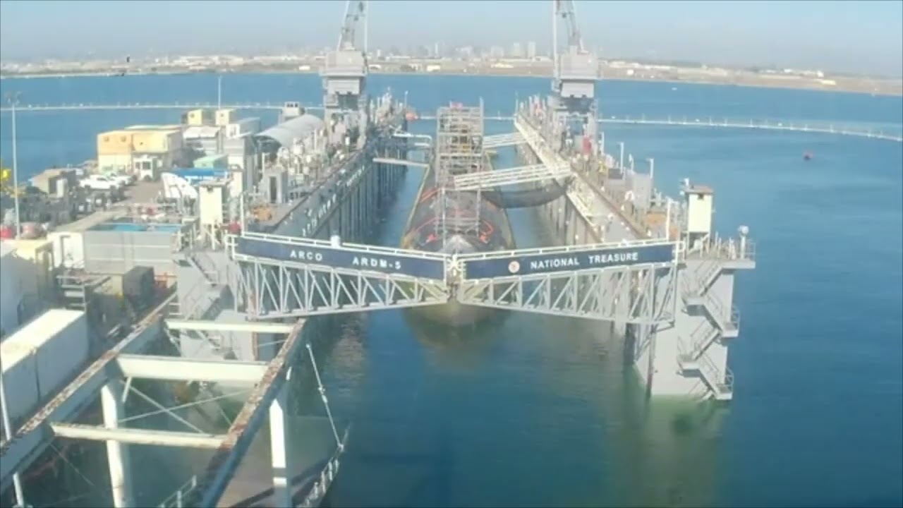 USS Scranton SSN 756 Enters Floating Dry Dock