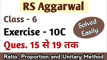 RS Aggarwal Class 6 Exercise 10C Question Number 15 16 17 18 and 19 Solutions