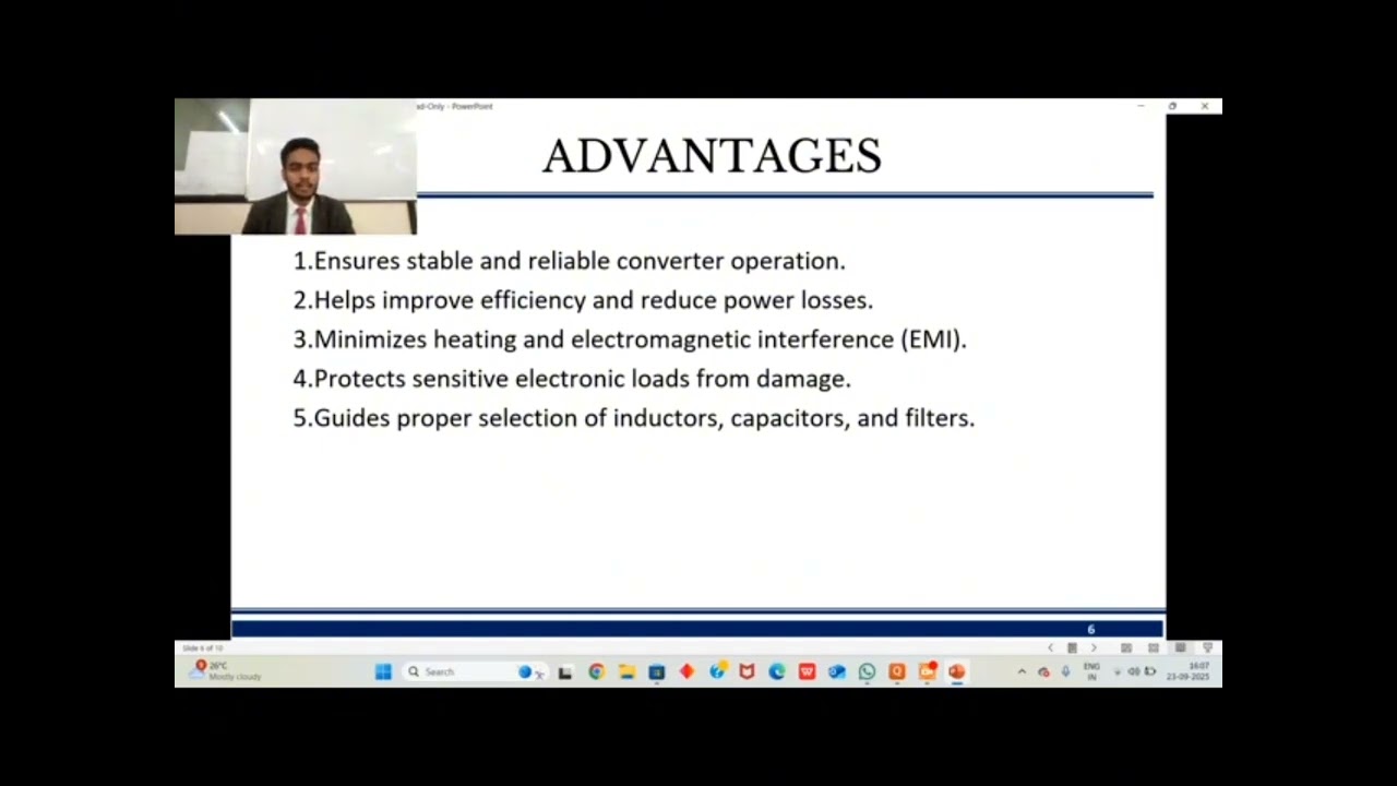 Analysis of current and voltage ripple in DC DC Converter