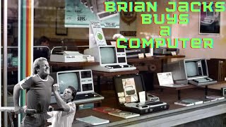 Brian Jacks in Croydon buying a computer 1984