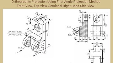 Sectional Orthographic Projection 8 #orthographic #engineering #viral