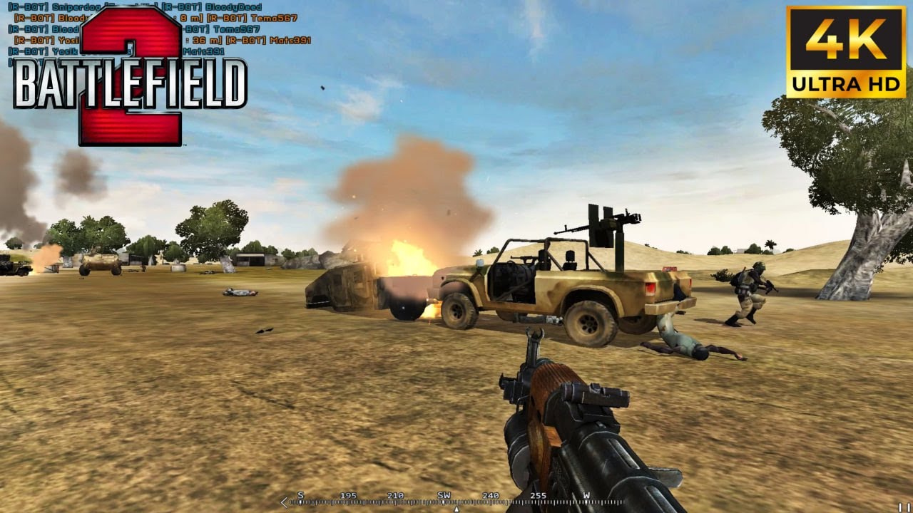 Battlefield 2 Project Reality Mod 50 vs 50 4k gameplay