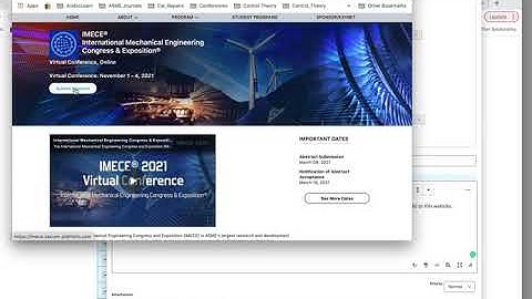 How to submit an Abstract to the IMECE conference