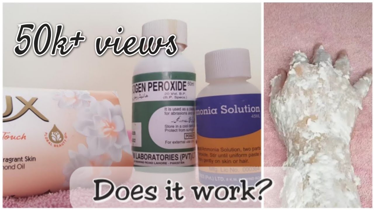 Trying hydrogen peroxide and ammonia for the first time full body