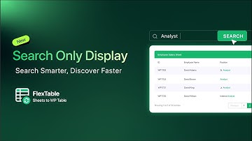 How to Add Search Bar in WordPress Tables with FlexTable | Search Only Display