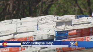 Red Cross Helping After Roof Collapse