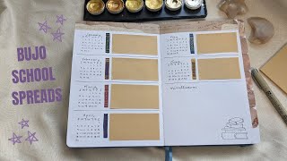 Bullet journal spreads for students 📚📝🗒️ l Bujo school spread ideas l Beginner friendly bujo spreads