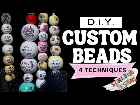 D.I.Y. Custom Beads 4 Ways To Make Personalized Beads W/ Resin, Epoxy Brite Tone, Krylon NEW METHOD!