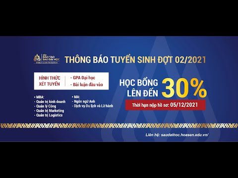 Video VÌ SAO NÊN HỌC THẠC SĨ TẠI ĐẠI HỌC HOA SEN? - youtube