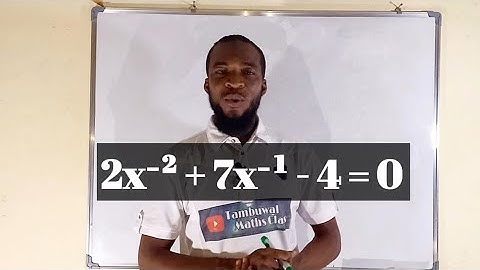 Quadratic Equation expressed with negative exponents
