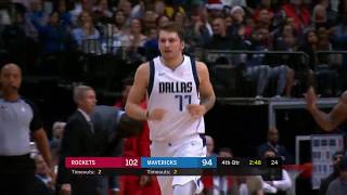 Luka Doncic Takes Over In 4Q And Hits Clutch Step-back Against Houston Rockets