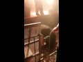 Stage diver gets caught by security