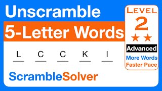 5 Letters (Level 2 - Advanced) Word Scramble Game - Guess the Word - ScrambleSolver screenshot 5