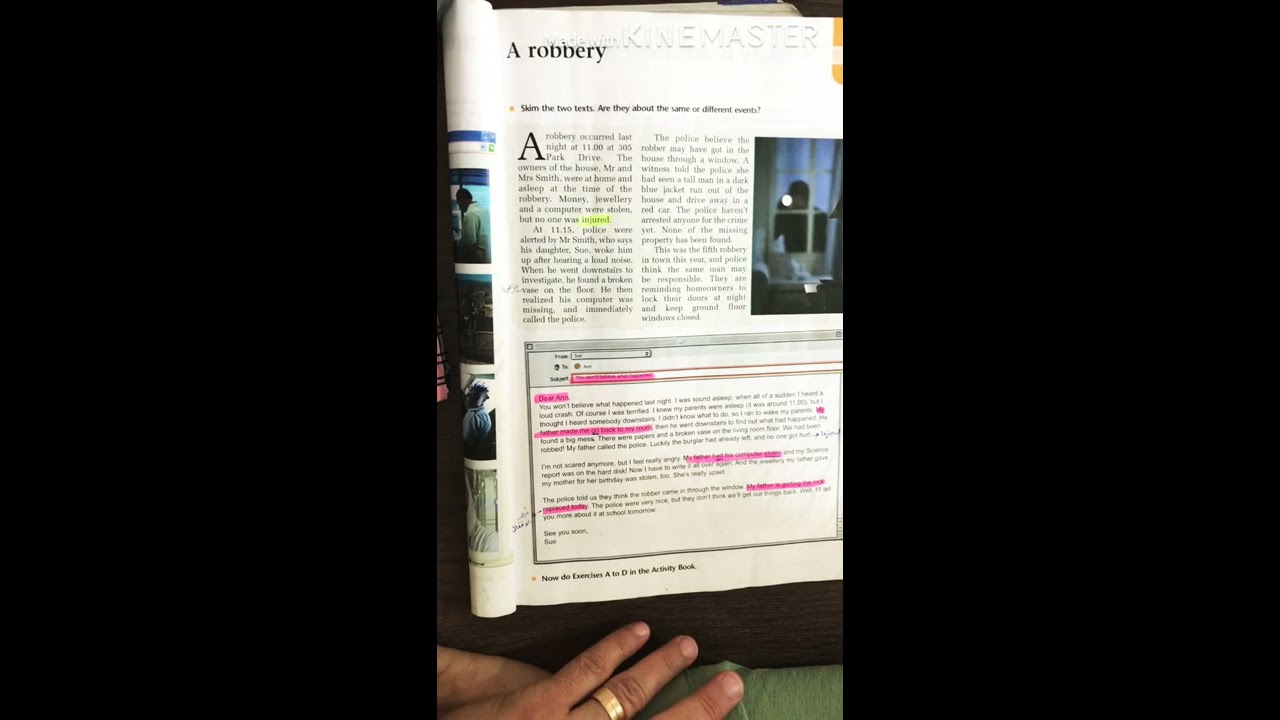 U2/L6 A robbery مع حل التمارين