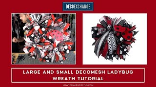 Large and Small Decomesh Ladybug Wreath Tutorial | DIY Ladybug Wreath |  Live Replay - DecoExchange