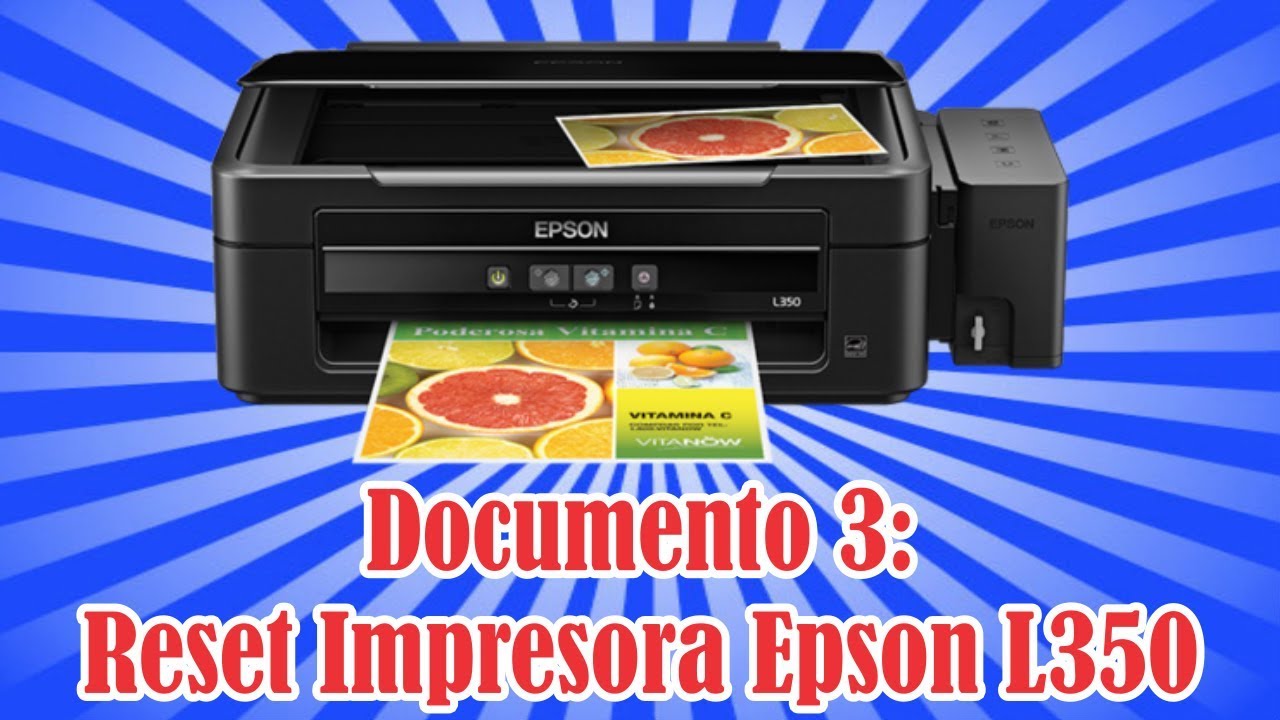 Documento 3: Corregir problema con almohadillas (Reset Epson L350) - YouTube