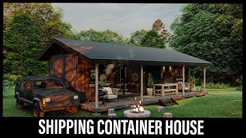 COZY SHIPPING CONTAINER HOUSE | TINY HOUSE | CONTAINER HOME AIRBNB | 3D LUMION RENDERING