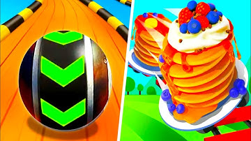 Sky Rolling Ball 3d | Pancake Run - All Levels Gameplay Android,iOS - NEW UPDATE APK GAMES